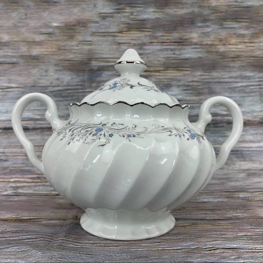Johnson Brothers Ironstone 'Charmain' Vintage China Sugar Bowl with Lid